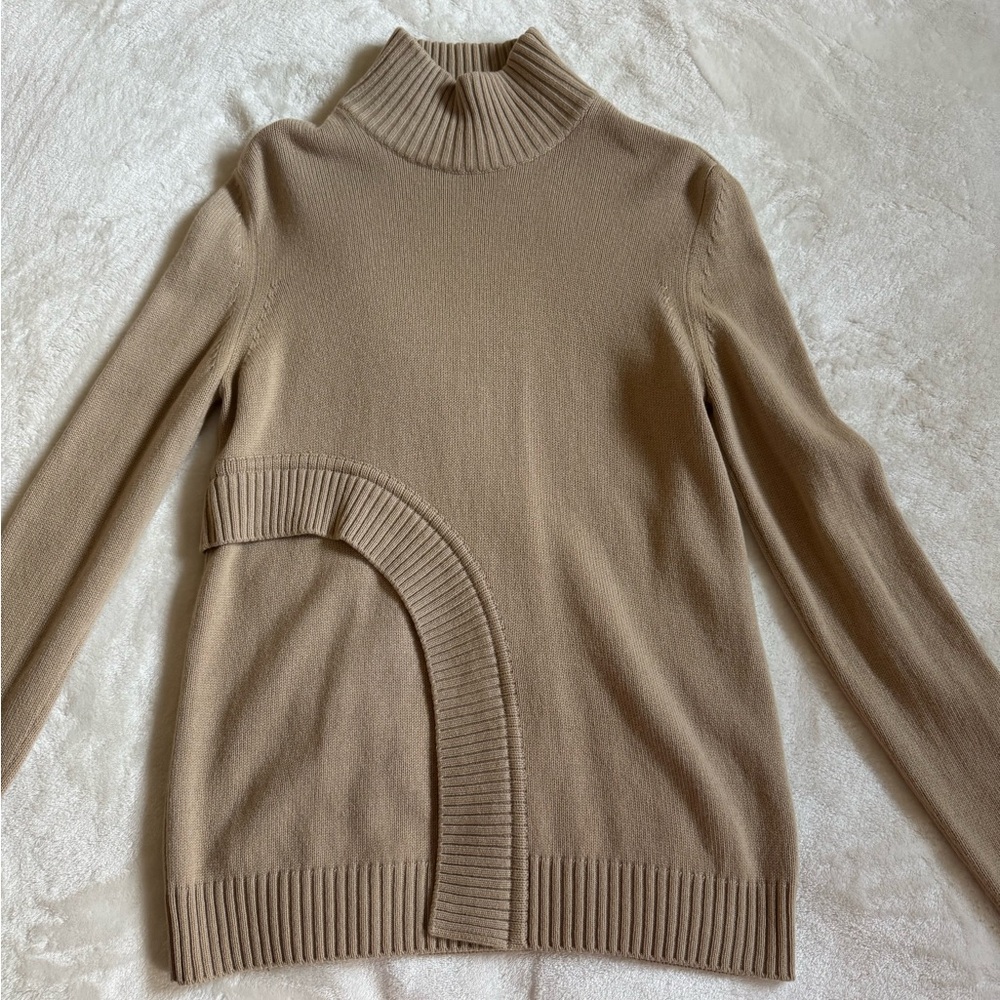 Givenchy Tan Cowl Neck Sweater